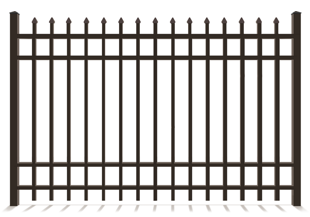 4 rail aluminum decorative fence in Hickory