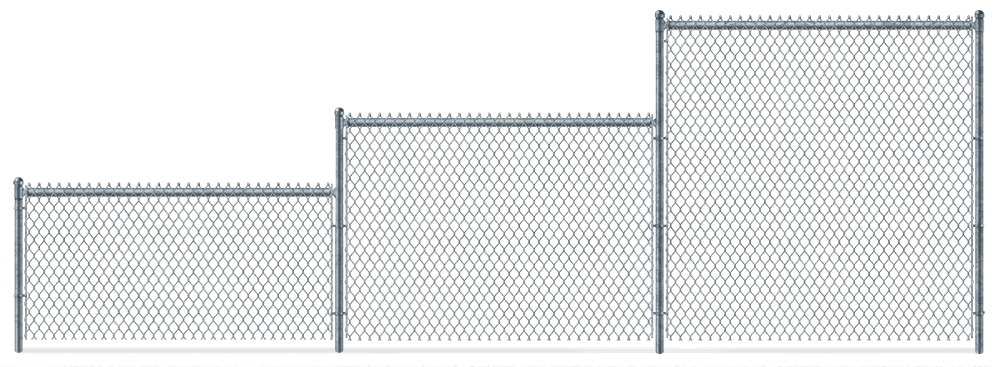 Residential Chain Link fence height options Hickory