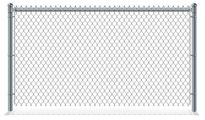 Galvanized Chain Link Fence in Hickory