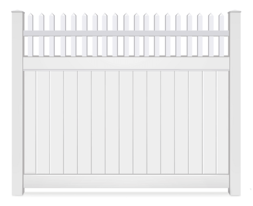 Vinyl Spindle Open Top fence contractor in Hickory