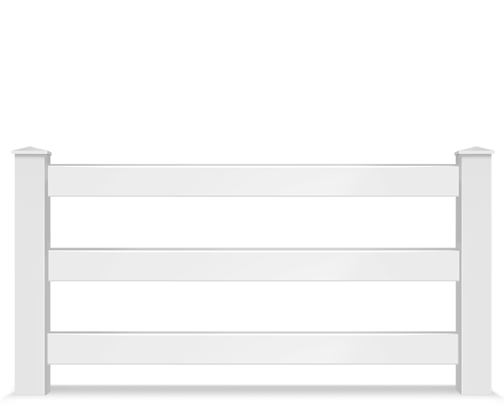 Vinyl split rail farm fence contractor in Hickory