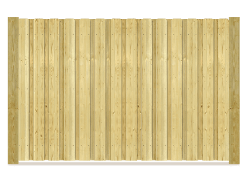 Board on Board wood fence in Hickory