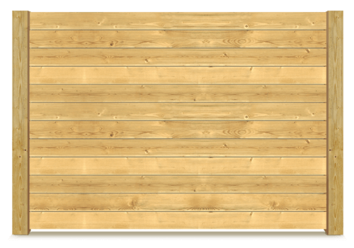 Horizontal wood fence in Hickory