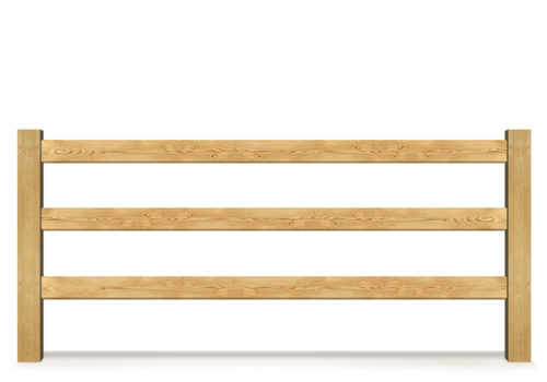 Post & Board wood fence in Hickory