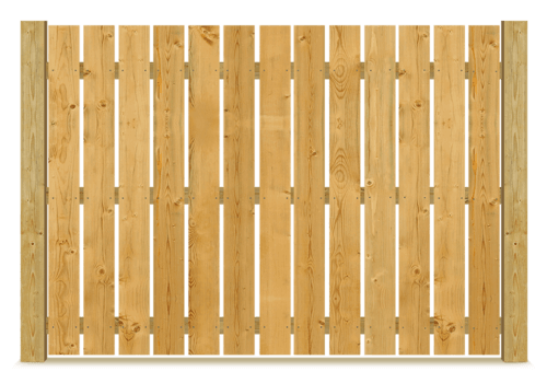 Spaced Picket wood fence in Hickory