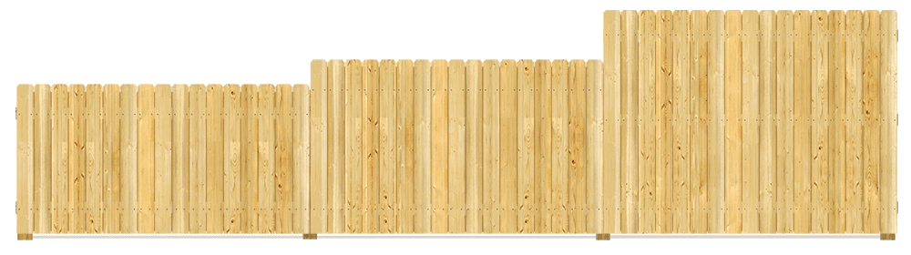 Residential Wood fence height options Hickory